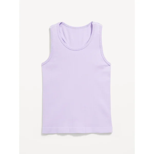 Seamless Fitted Performance Tank Top for Girls - Lavender Haven