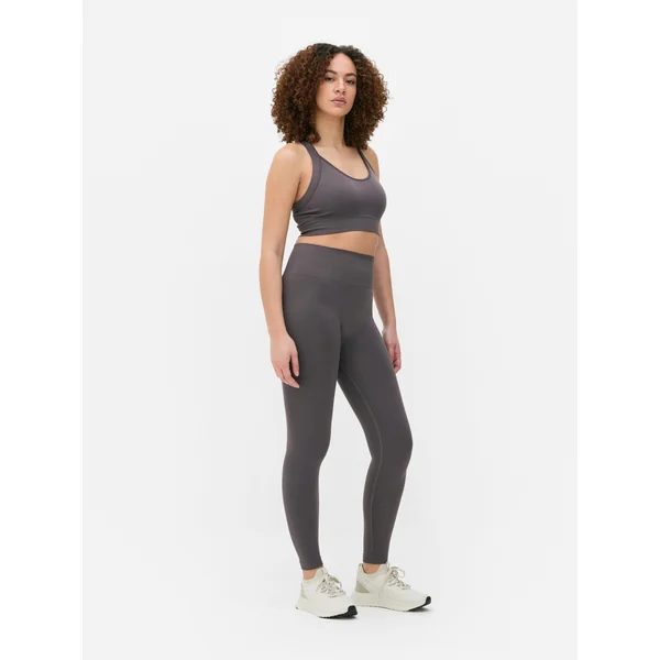Seamless Gym Crop Top - Dark Gray