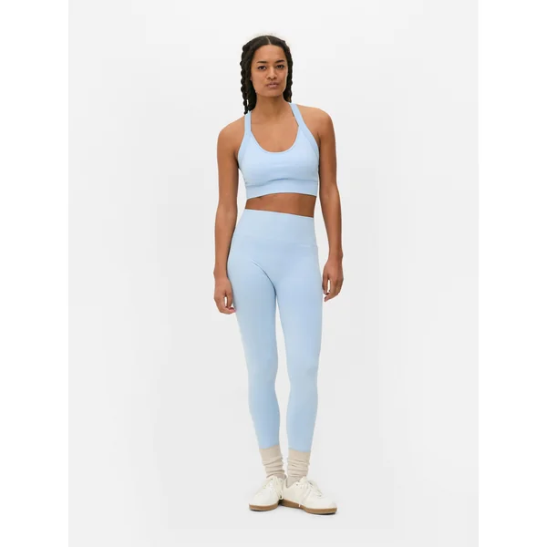 Seamless Gym Crop Top - Light Blue