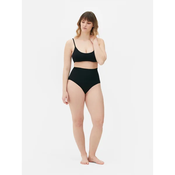 Seamless High Waist Shapewear Briefs - Black