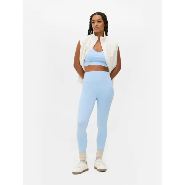 Seamless Performance Leggings - Light Blue