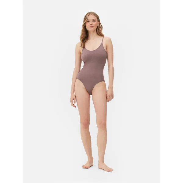Seamless Scoop Neck Shapewear Bodysuit - Mocha