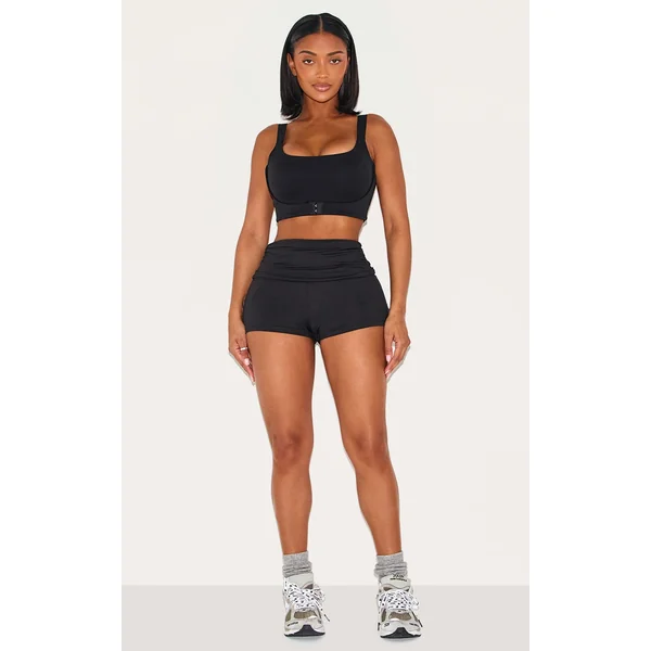 Shape Black Active Ruched Side High Waisted Biker Shorts