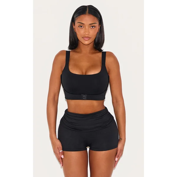 Shape Black Active Underbust Support Strap Padded Sports Bra