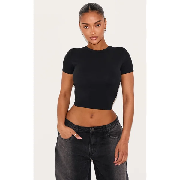 Shape Black Built In Bra Sculpt T-shirt