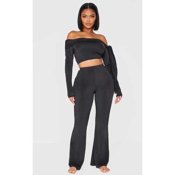 Shape Black Sculpt High Waisted Flared Pants
