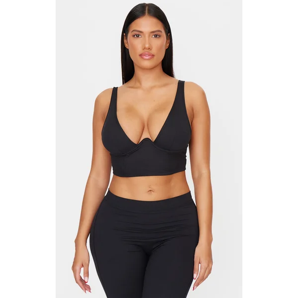 Shape Black Sculpt Underwired Plunge Top