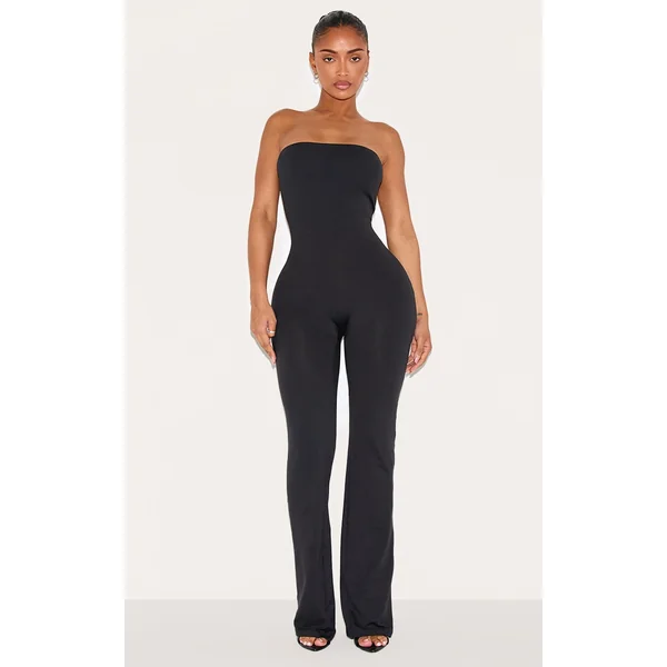 Shape Black Sculpted Bandeau Jumpsuit