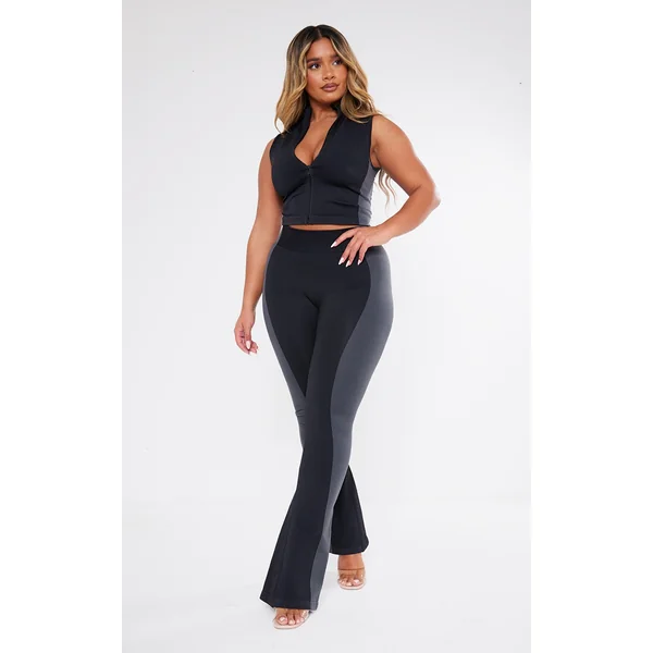 Shape Black Seamless Contrast High Waist Leggings