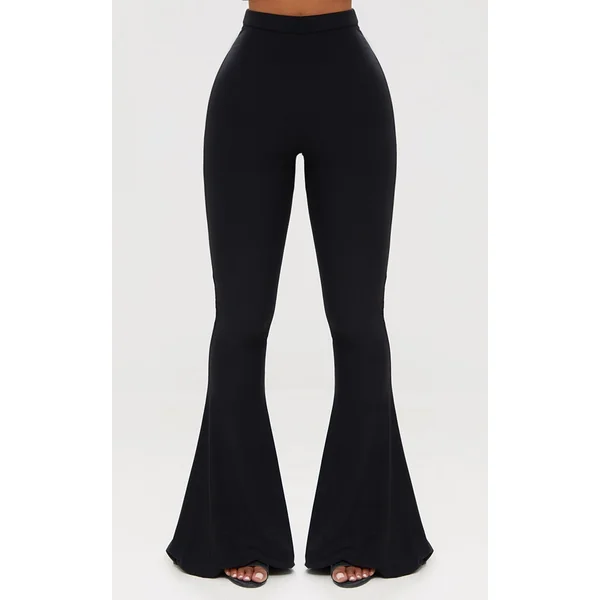 Shape Black Slinky Flared Leg Pants