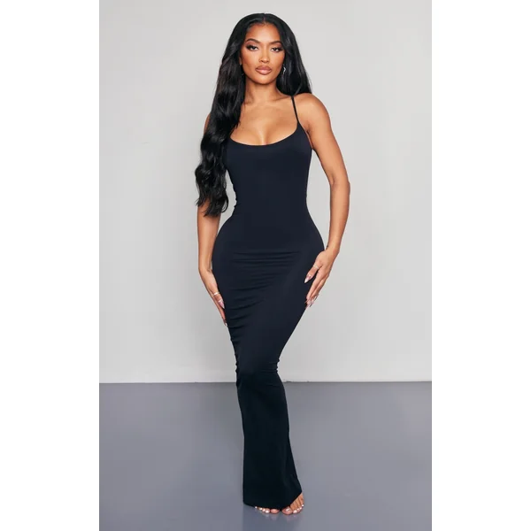 Shape Black Stretch Seamless Strappy Maxi Dress