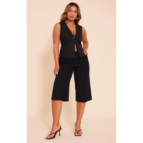 Shape Black Tailored Woven Longline Shorts