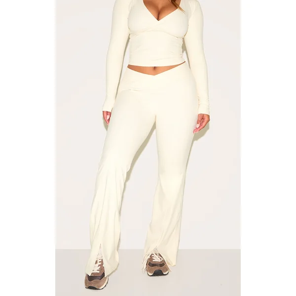 Shape Bone Sculpt Active V Waist Split Front Flare Pants