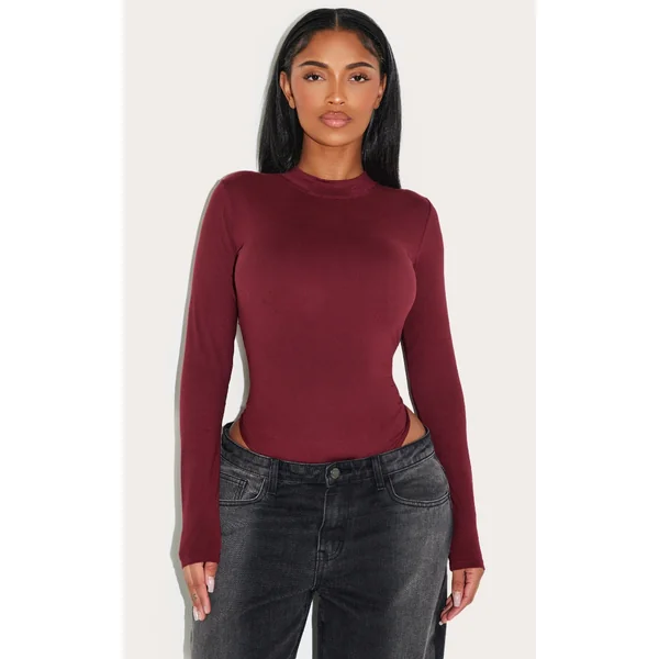 Shape Burgundy Sculpted Long Sleeve Bodysuit
