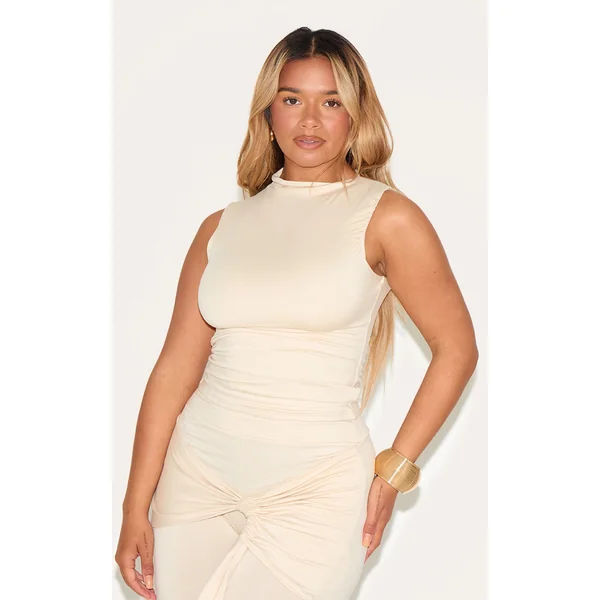 Shape Butter Cream Super Soft Ruched Off The Shoulder Top