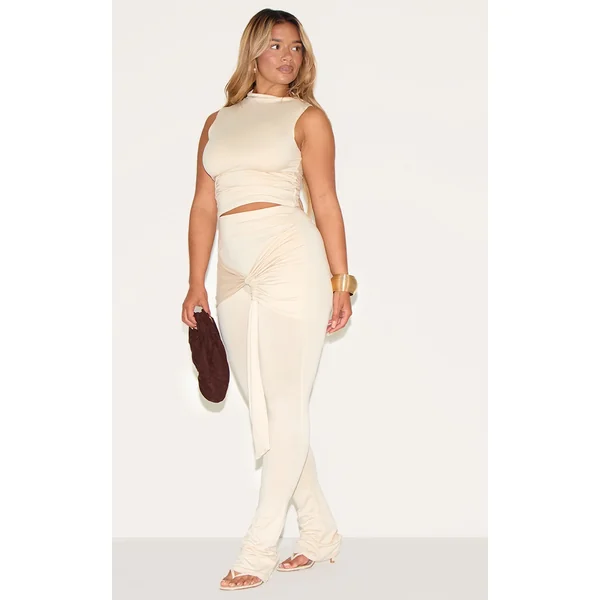 Shape Butter Cream Super Soft Wrap Drape Flare Pant