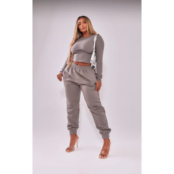 Shape Charcoal High Waisted Cuffed Sweatpants