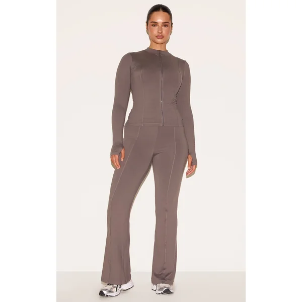 Shape Charcoal Sculpt Fold Over Flared Pant