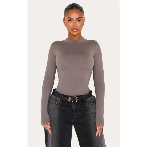 Shape Charcoal Sculpted Long Sleeve Bodysuit
