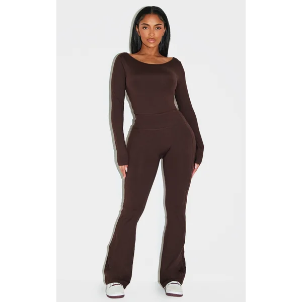 Shape Chocolate Sculpt Active High Waisted Seam Flared Pants