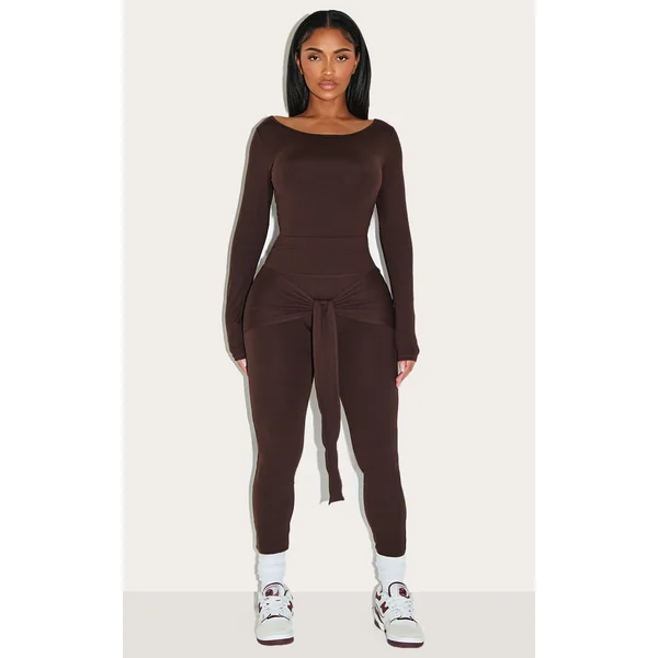 Shape Chocolate Sculpt Wrap Tie Waist Leggings