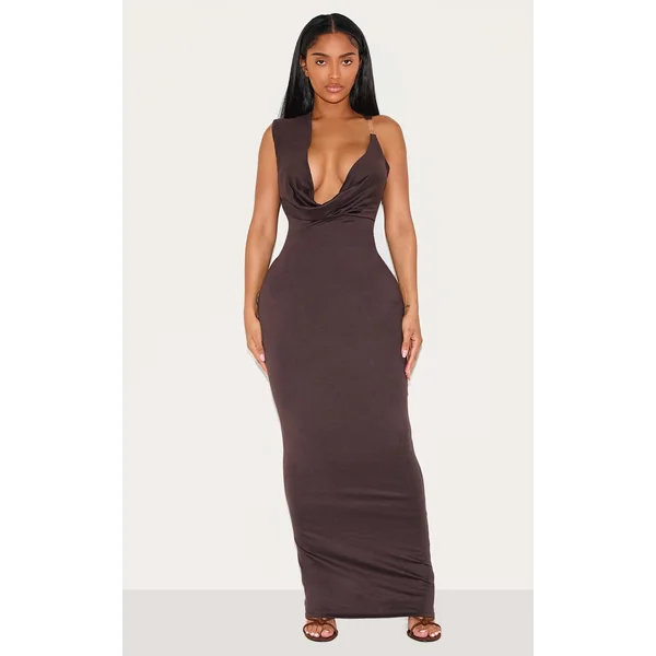 Shape Chocolate Super Soft Cowl Neck Maxi Dress