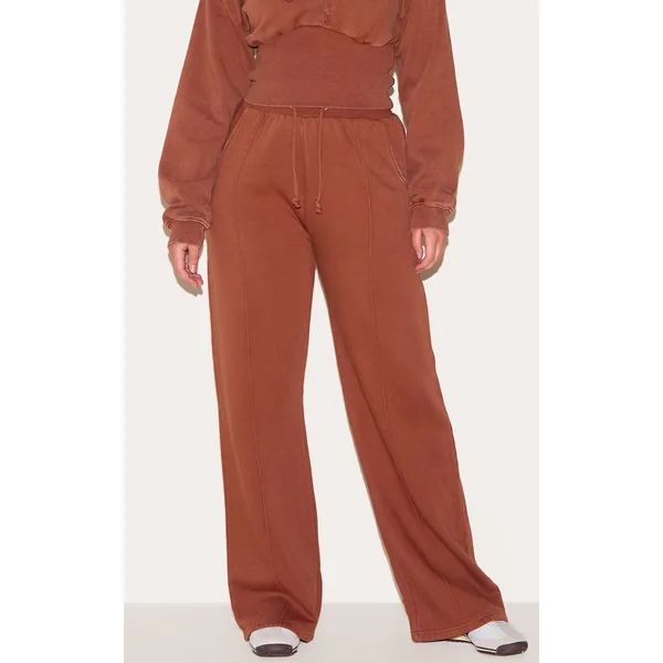 Shape Clay Sweat Seam Detail Wide Leg Sweatpants