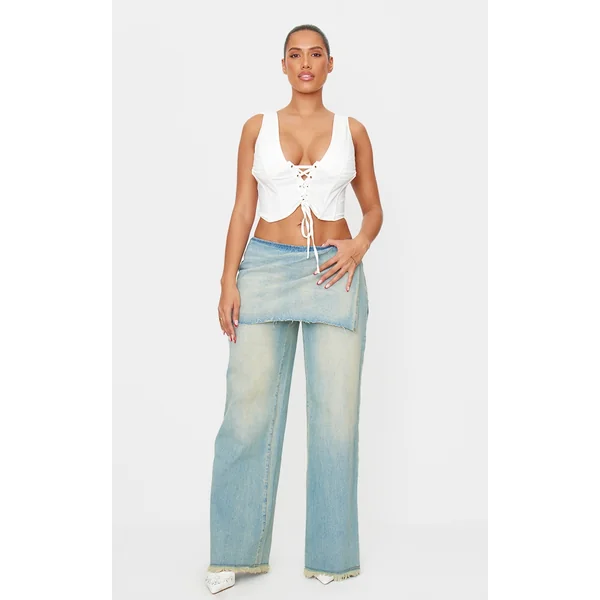 Shape Denim Skirt Look Jeans