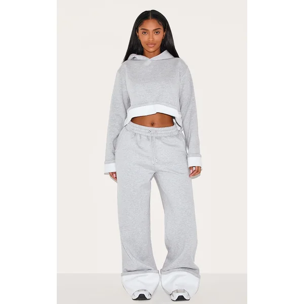 Shape Grey High Waisted Turn Up Hem Sweatpants
