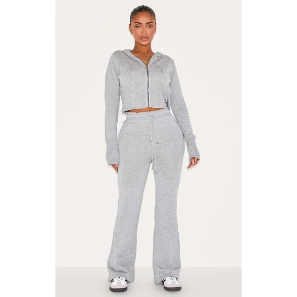 Shape Grey Knitted Flare Pants