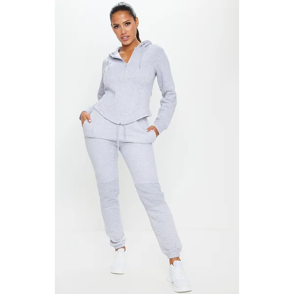 Shape Grey Panel Detail High Waist Sweatpants