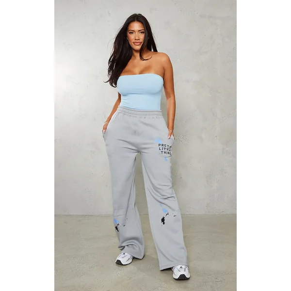 Shape Grey Printed Straight Leg Sweatpants