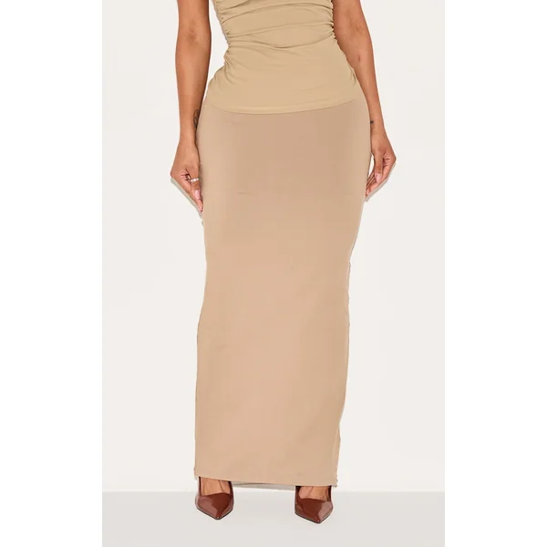 Shape Khaki Built In Shapewear Sculpt Maxi Skirt