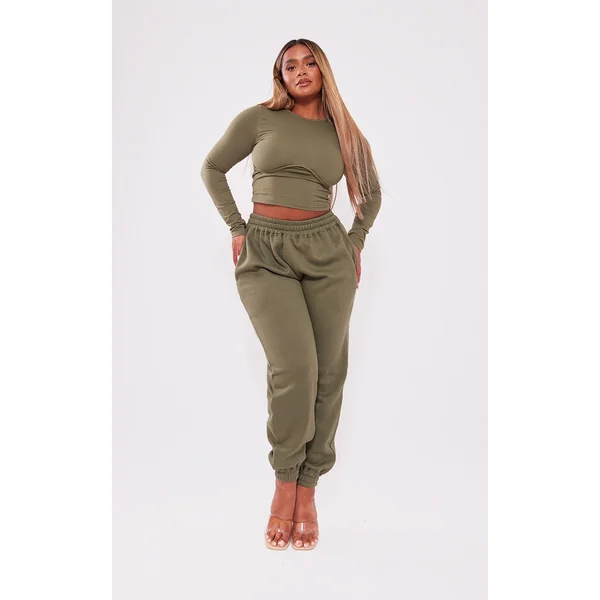 Shape Khaki Underbust Long Sleeve Top