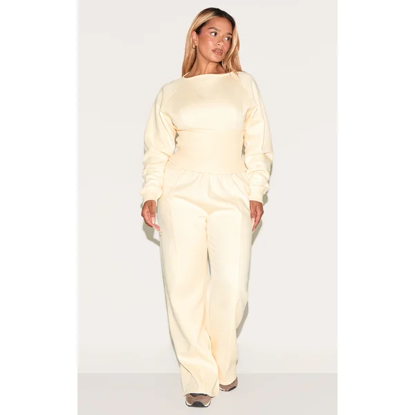 Shape Lemon Binded High Waist Wide Leg Sweatpants