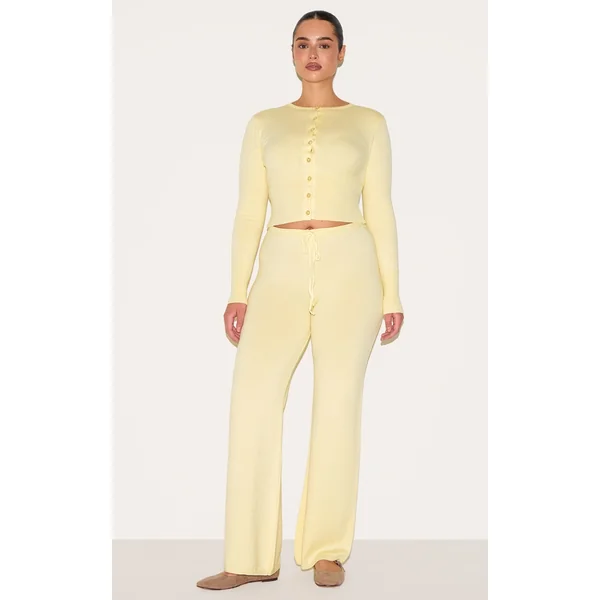 Shape Lemon Knitted Tie Waist Pants