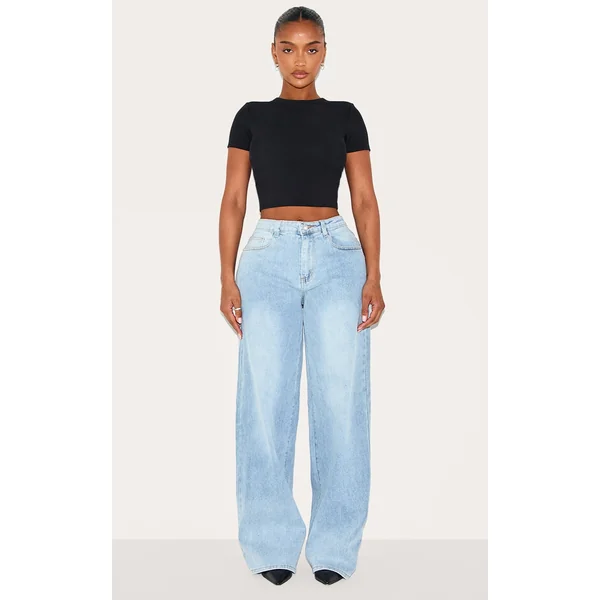 Shape Light Blue Hourglass Stretch High Waisted Straight Leg Jeans