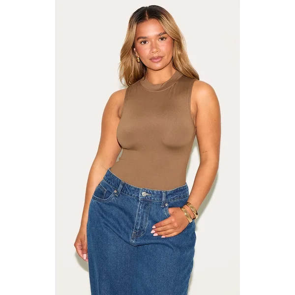 Shape Mushroom Sculpted High Neck Bodysuit