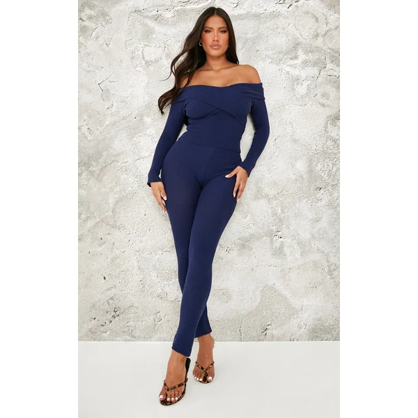 Shape Navy Knitted Leggings