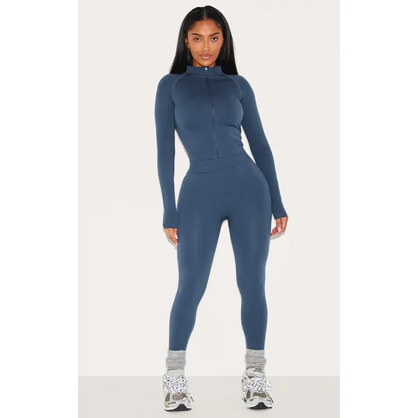 Shape Navy Seamless Active Ruched Bum High Waisted Leggings