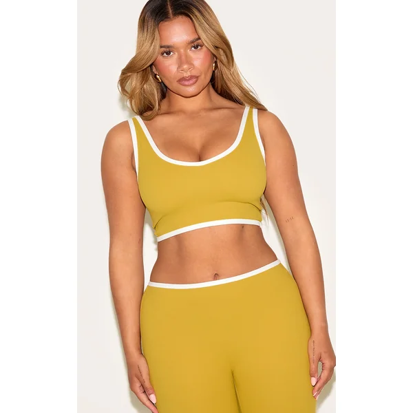 Shape Olive Active Contrast Binding Sports Bra
