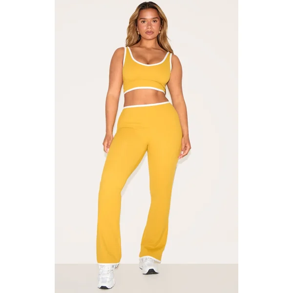 Shape Olive Sculpt Active Contrast Binding Flare Pants