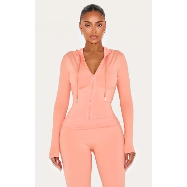 Shape Peach Sculpted Zip Through Hoodie