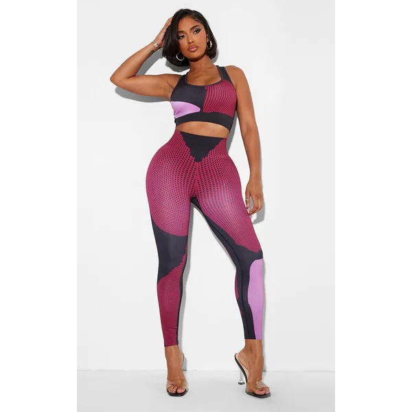 Shape Pink Printed Seamless High Waisted Leggings