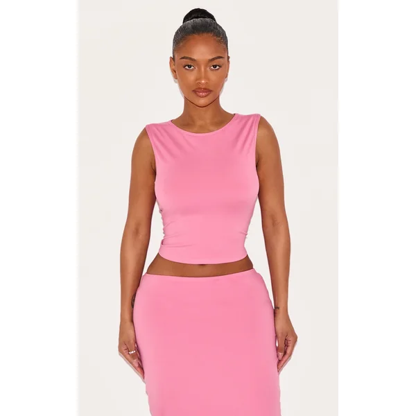 Shape Pink Sculpted Longline Racer Top