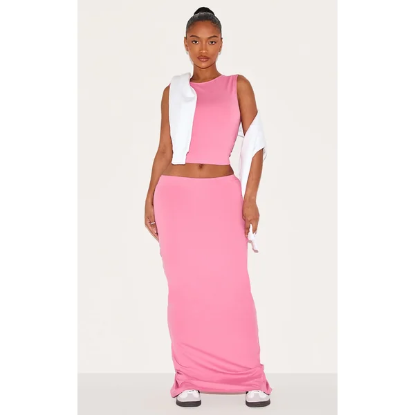 Shape Pink Sculpted Low Rise Maxi Skirt
