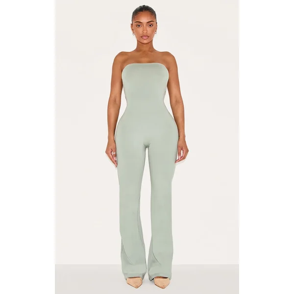 Shape Sage Green Soft Sculpted Bandeau Jumpsuit