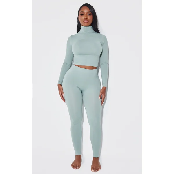 Shape Sage Green Stretch Seamless High Waisted Leggings