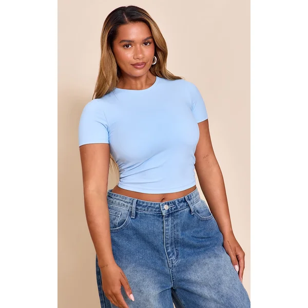 Shape Sky Blue Built In Bra Sculp T-shirt