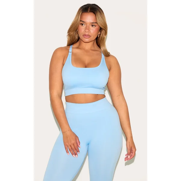 Shape Sky Blue Seamless Active Cupped Sports Bra